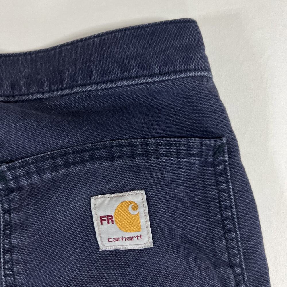 Carhartt FR Pants Mens 30x32 Work Pants Original Fit Cargo 2112 Cat 2 Blue - Picture 3 of 10